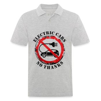 Elektroautos Nein Danke Klare Meinung - Männer Poloshirt - Grau meliert - Vorne - Kai (181cm)