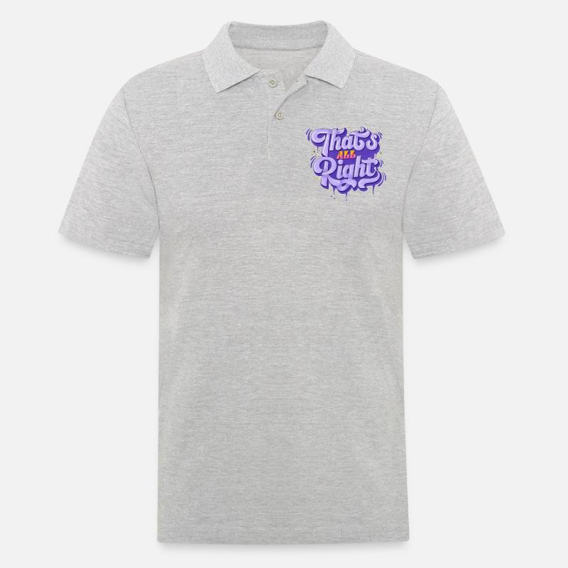 Everything is All Right - Männer Poloshirt - Grau meliert