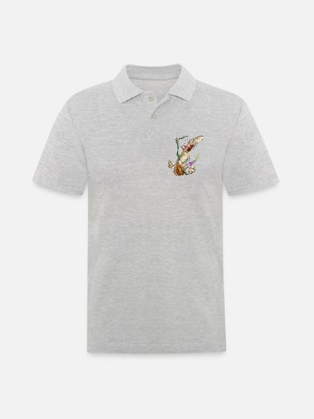 Spargeltarzan - Männer Poloshirt - Grau meliert