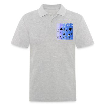 Space, Astronaut, Space, Space - Men's Polo Shirt - heather grey - Front - Kai (181cm)