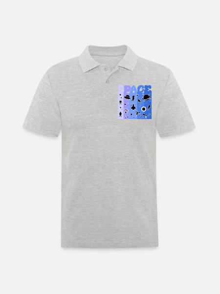 Space, Astronaut, Space, Space - Men's Polo Shirt - heather grey
