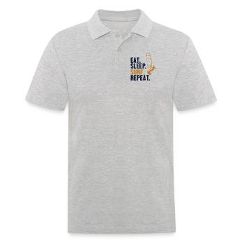 Eat Sleep Surf Repeat Water Sports Sailboarding - Men's Polo Shirt - heather grey - Front - Kai (181cm)