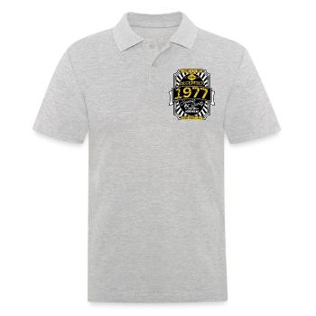 1977 DECEMBER - Polo Homme - gris chiné - Devant - Kai (181cm)