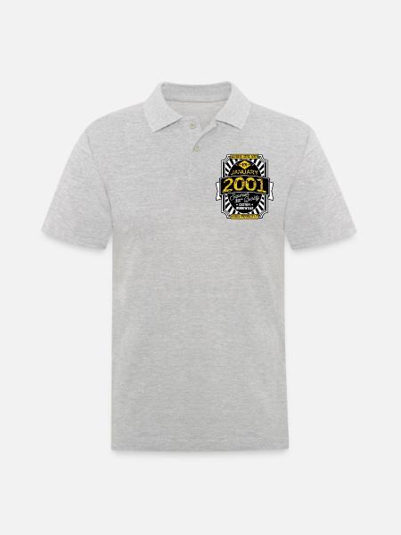 2001 JANUARY - Polo Homme - gris chiné