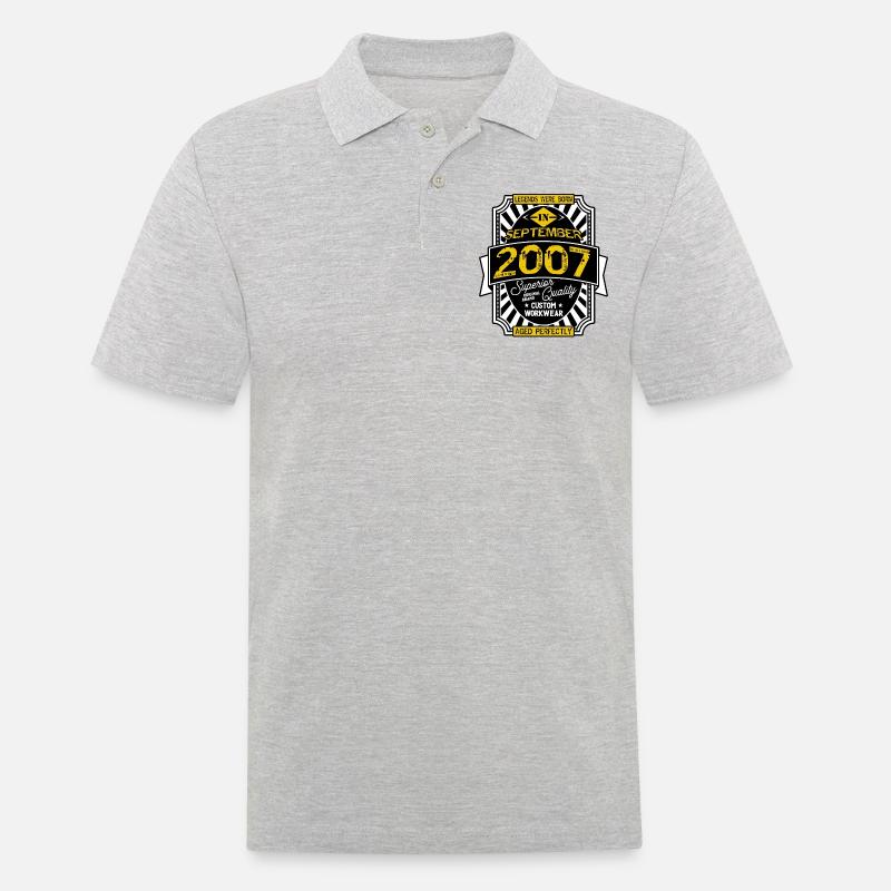 SEPTEMBER 2007 - Männer Poloshirt - Grau meliert