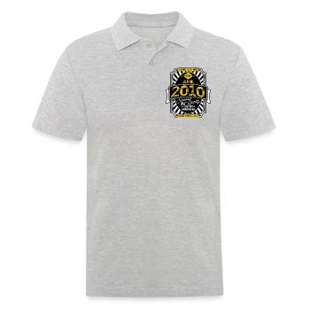 2010 JUNE - Men's Polo Shirt - heather grey - Front - Kai (181cm)