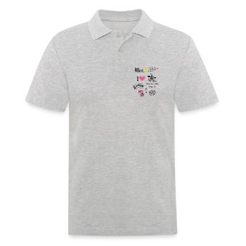 paris Petite Fille Miss Rose Coeur Teen Girl Caniche - Polo Homme - gris chiné - Devant - Kai (181cm)