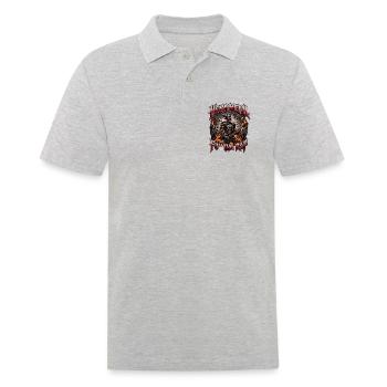 Heavy Metal Rocker Demon - Heavy Metal vs Rap - Polo Homme - gris chiné - Devant - Kai (181cm)
