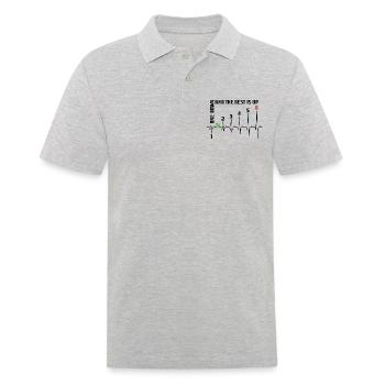 1N23456 Motorcycle Gearshift - Adrenaline - Pulse - Men's Polo Shirt - heather grey - Front - Kai (181cm)