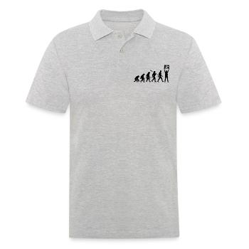 Nie wieder ist jetzt - Aufstehen Gegen Rechts - Männer Poloshirt - Grau meliert - Vorne - Kai (181cm)