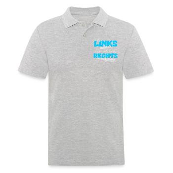 Left-handed, Spelling - Men's Polo Shirt - heather grey - Front - Kai (181cm)