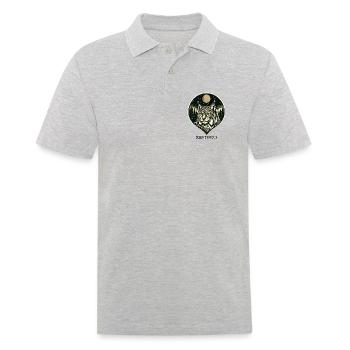 Silent Focus - Lynx dans le style de la gravure sur bois - Polo Homme - gris chiné - Devant - Kai (181cm)