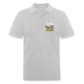 Jimothy Raccoon Meme - Männer Poloshirt - Grau meliert - Vorne - Kai (181cm)