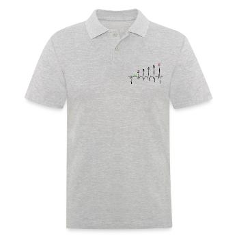 1N23456 Motorcycle Gearshift - Adrenaline - Pulse - Men's Polo Shirt - heather grey - Front - Kai (181cm)