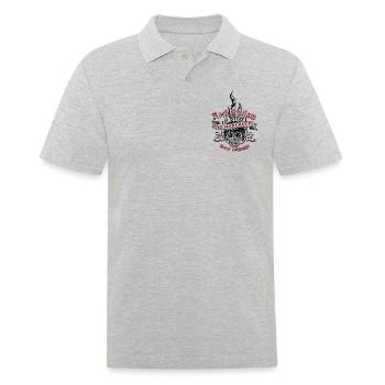 Rock Outlaw - No More Rules - Never surrender - Männer Poloshirt - Grau meliert - Vorne - Kai (181cm)