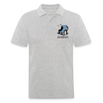 Der Korb ruft - Strandkorb - Meer - Urlaub - Männer Poloshirt - Grau meliert - Vorne - Kai (181cm)