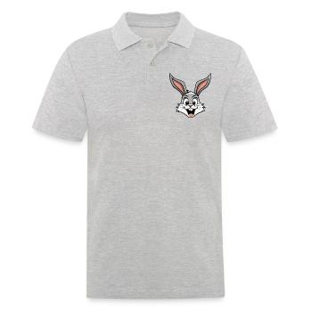 Happy Easter - Osterhase - Osterei - Geschenk - Männer Poloshirt - Grau meliert - Vorne - Kai (181cm)