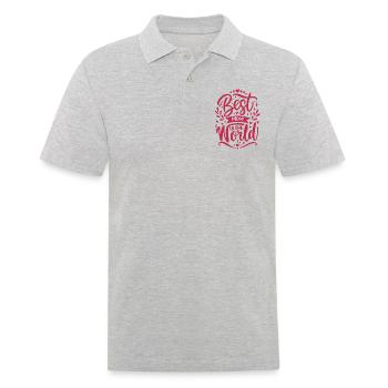 Best Mom In The World - Mother's Day - Saying - Men's Polo Shirt - heather grey - Front - Kai (181cm)