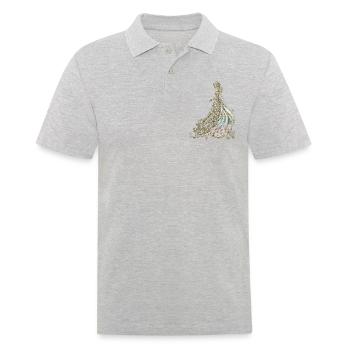 L’élégance en or et noir - Polo Homme - gris chiné - Devant - Kai (181cm)