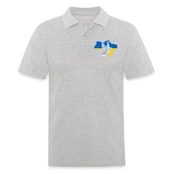Map Ukrain - Men's Polo Shirt - heather grey - Front - Kai (181cm)