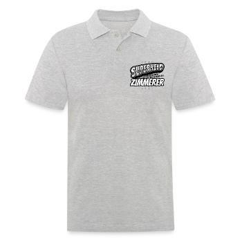 Superheld, clever getarnt als Zimmerer - Männer Poloshirt - Grau meliert - Vorne - Kai (181cm)