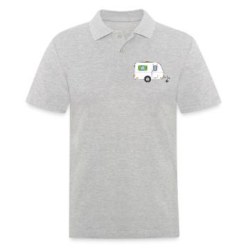 Caravan White (modern version) - Men's Polo Shirt - heather grey - Front - Kai (181cm)