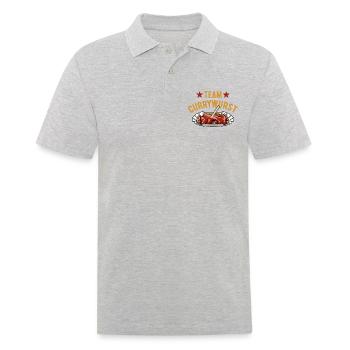 Team Currywurst - Fast Food - Kult - Männer Poloshirt - Grau meliert - Vorne - Kai (181cm)