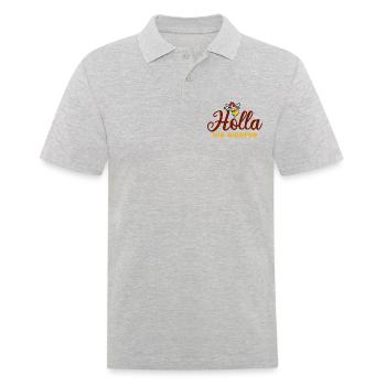 Holla die Bierfee - Biertrinker - Männertag - Männer Poloshirt - Grau meliert - Vorne - Kai (181cm)