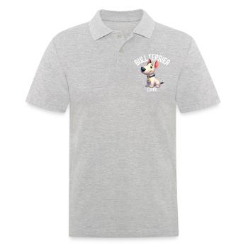 Bullterrier Liebhaber 4 - Männer Poloshirt - Grau meliert - Vorne - Kai (181cm)