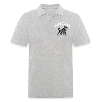 Cane Corso Papa 2 - Männer Poloshirt - Grau meliert - Vorne - Kai (181cm)