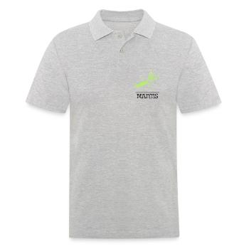 Gottesanbeterin – Illustration für Naturfreunde - Männer Poloshirt - Grau meliert - Vorne - Kai (181cm)