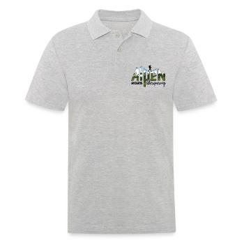 Alpenüberquerung Alpen Überquerung 2025 Wandern - Männer Poloshirt - Grau meliert - Vorne - Kai (181cm)