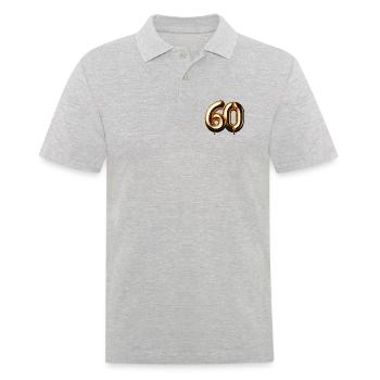 60 ans de ballon d’or feuille de ballon cadeau - Polo Homme - gris chiné - Devant - Kai (181cm)