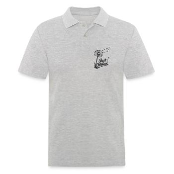 Just Relax Motif – Fun Chill Design - Men's Polo Shirt - heather grey - Front - Kai (181cm)