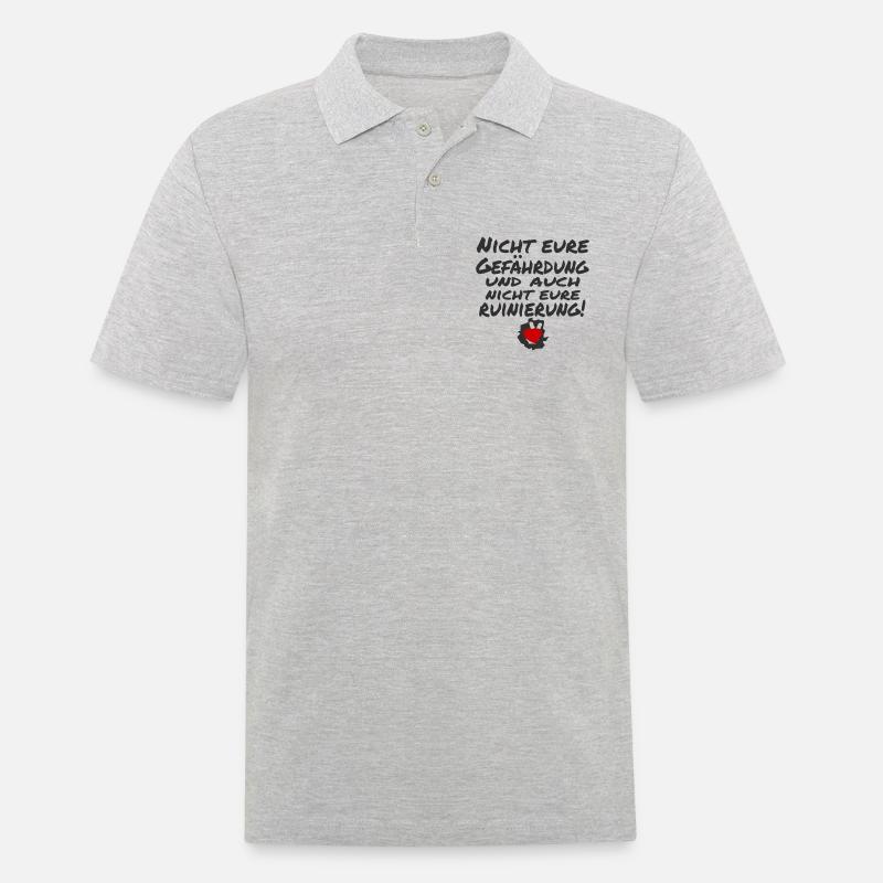 nicht eure gefährdung - Männer Poloshirt - Grau meliert