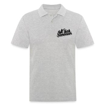 Samnaun - Wald und Berge Wandern Erholung - Männer Poloshirt - Grau meliert - Vorne - Kai (181cm)