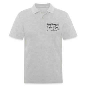 Garnichts muss ich! Bin in Rente - Rente Ente - Männer Poloshirt - Grau meliert - Vorne - Kai (181cm)