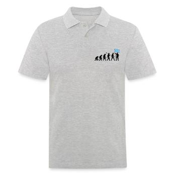 Bayern - Evolution - Flagge - Nation - Männer Poloshirt - Grau meliert - Vorne - Kai (181cm)
