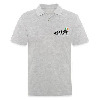 Irland - Evolution - Flagge - Nation - Männer Poloshirt - Grau meliert - Vorne - Kai (181cm)