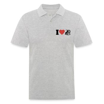 I Love Chaise de plage - Coeur - Hobby - Polo Homme - gris chiné - Devant - Kai (181cm)