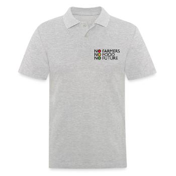 Farmers Protest No Farmers No Food No Future Traffic Light - Men's Polo Shirt - heather grey - Front - Kai (181cm)