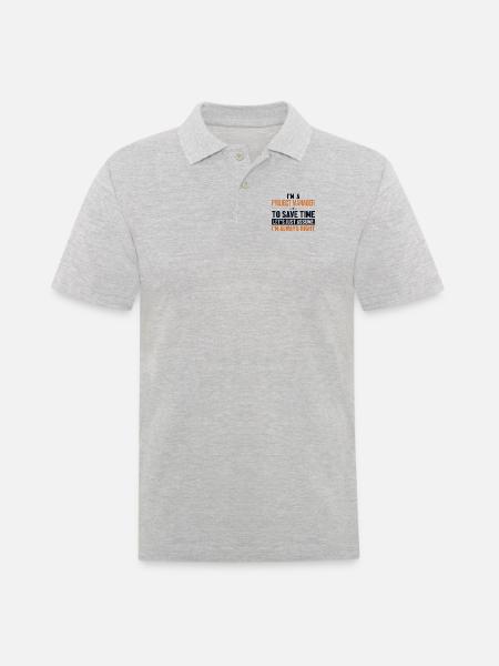 Project Manager Let's Assume I'm Right - Männer Poloshirt - Grau meliert