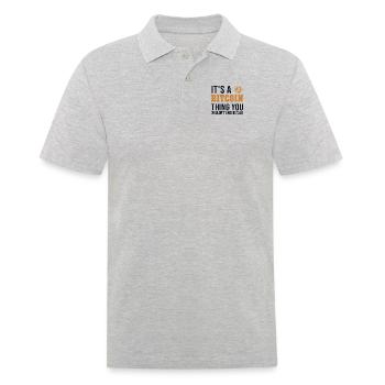It's a Bitcoin Thing Crypto Blockchain - Männer Poloshirt - Grau meliert - Vorne - Kai (181cm)