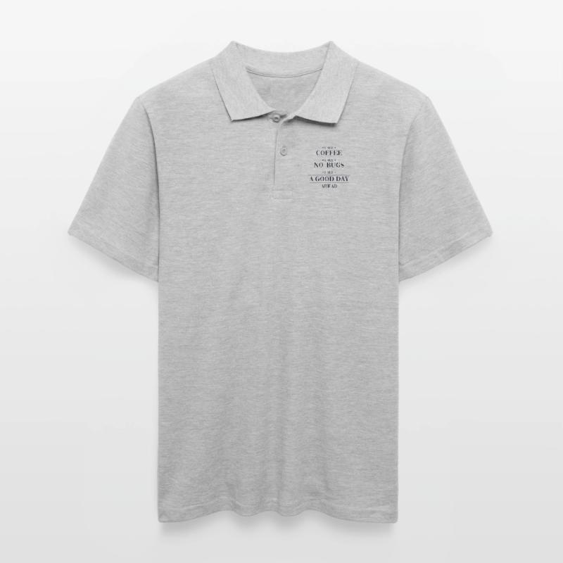 Coffee No Bugs Good Day Developer Coder Männer Poloshirt