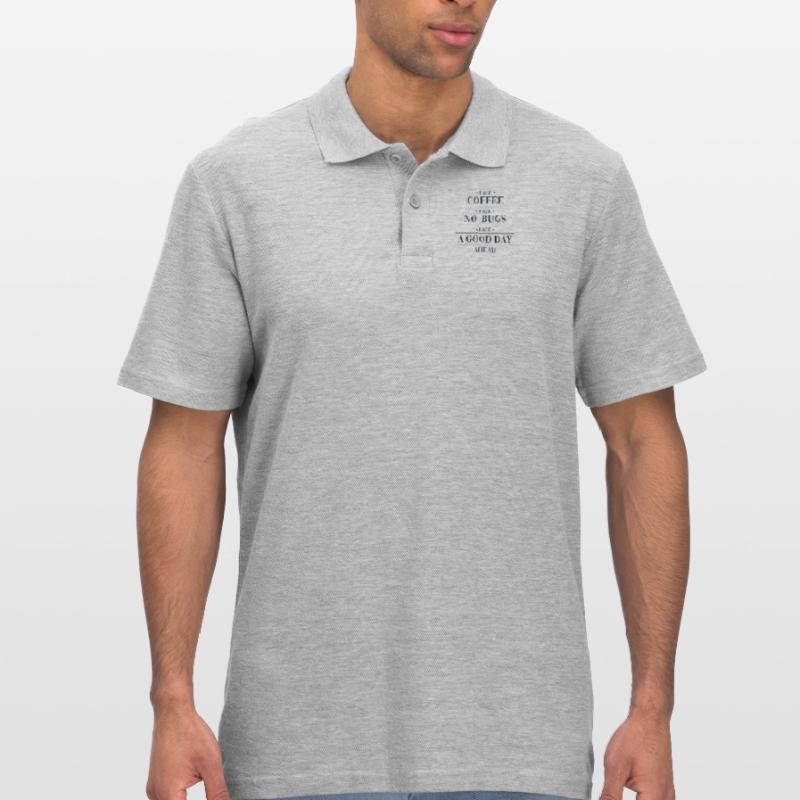 Coffee No Bugs Good Day Engineer Coder Software Men's Polo Shirt