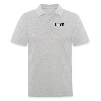 Love Lama Alpaca Pako Éleveur d'alpagas - Polo Homme - gris chiné - Devant - Kai (181cm)