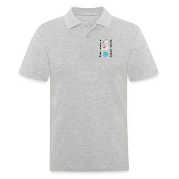 Alpaca From Outer Space Llama Vicuna Guanaco - Men's Polo Shirt - heather grey - Front - Kai (181cm)
