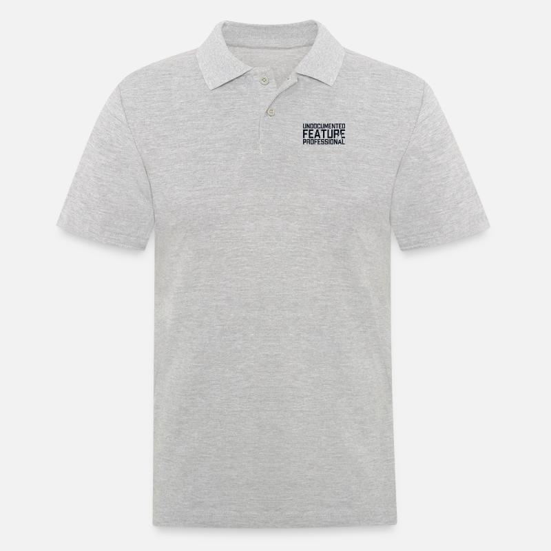 Undocumented Feature Professional Developer - Männer Poloshirt - Grau meliert