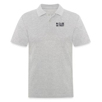 In Code We Trust Full Stack Coder Software - Men's Polo Shirt - heather grey - Front - Kai (181cm)