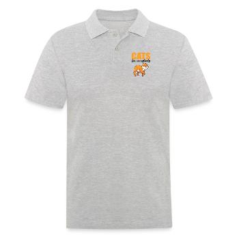 Cats For Everybody Miezekatze Kätzchen Hauskatze - Männer Poloshirt - Grau meliert - Vorne - Kai (181cm)